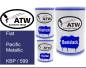 Preview: Fiat, Pacific Metallic, KBP / 599: 500ml Lackdose + 500ml Klarlack + 250ml Härter - Set, von ATW Autoteile West.
